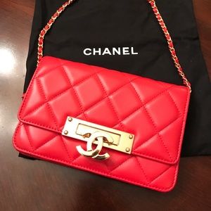 Chanel Golden Clasp wallet on a chain